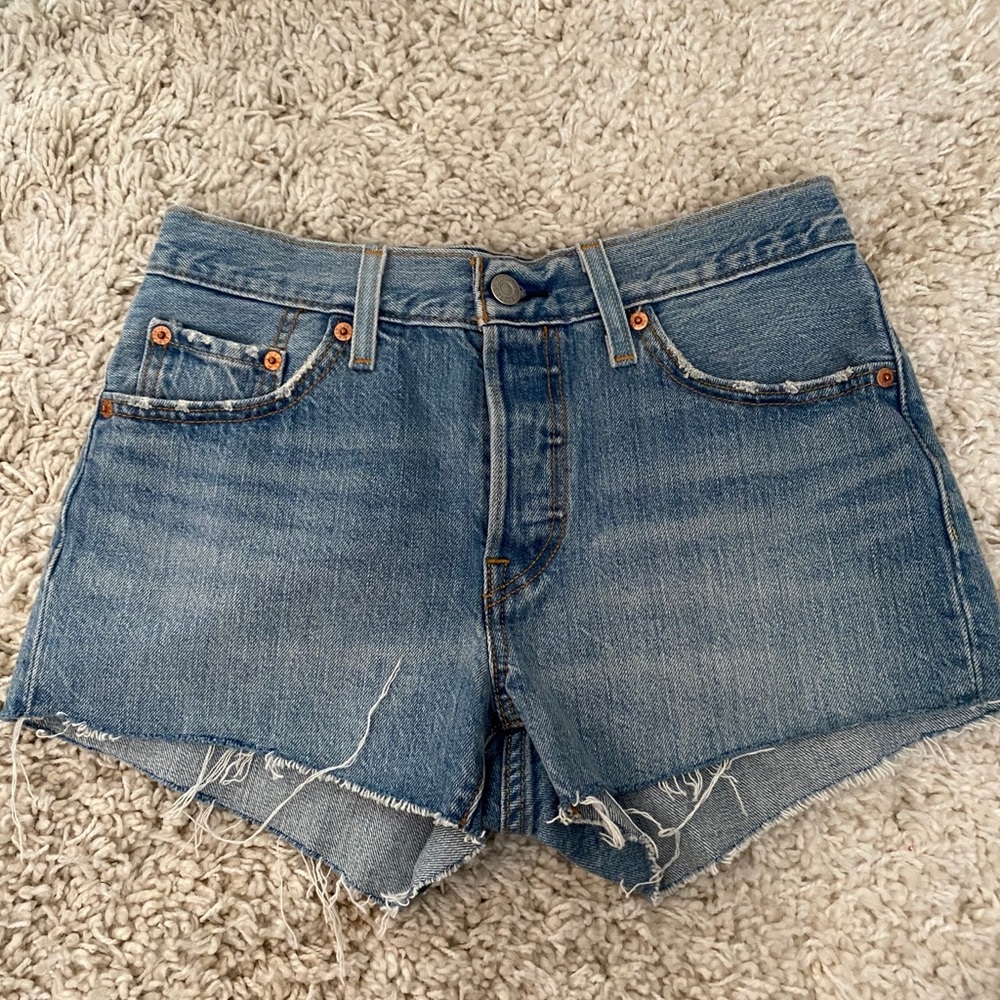 Levis 501 Vintage Wash Denim Shorts